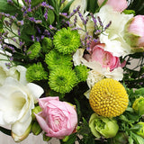 Ramo Surtido Ranúnculos Rosados – Ranúnculos, Lisianthus y Fresias Directo a Domicilio