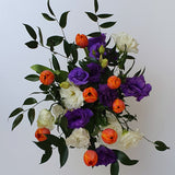 Florero de Tulipanes Naranjos y Lisianthus Mix – Segunda Edición Lista para Regalar